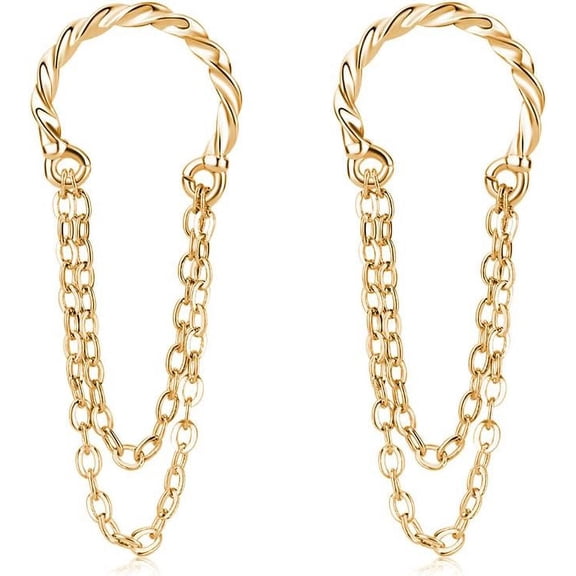 Solid 925 Sterling Silver Cuff Earrings Chain Cartilage Wraps for Women Teens Minimalist Cuff Earrings No Piercing