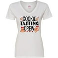 thumbnail image 3 of Inktastic Christmas Cookie Tasting Crew with Holiday Cookies Women's V-Neck T-Shirt, 3 of 5
