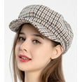 thumbnail image 2 of CoCopeaunts Classic Newsboy Hats for Women Plaid Octagonal Hat Tweed Bakerboy Hat Fiddler Cap Beret Cap Winter Warm, 2 of 2