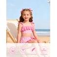 thumbnail image 5 of Lanbubble Girls Tankini Swimsuit Set 3 Piece Bathing Suits for Toddler Summer Beach Swimwear Size 3-4T, 5 of 10