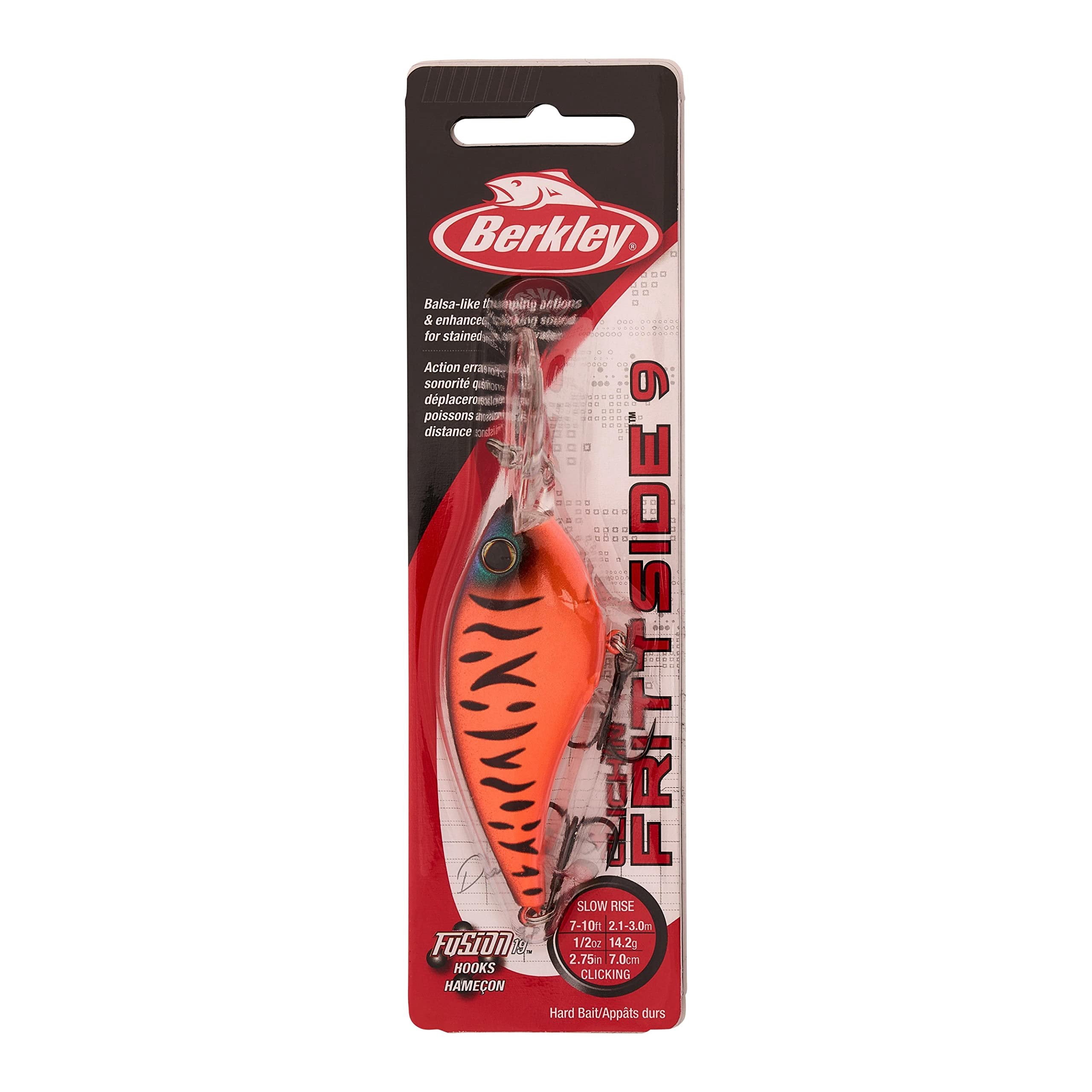 Berkley Clickin’ Frittside Fishing Lure, Blaze, 9 (1/2 oz)