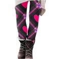 thumbnail image 5 of Neewe Women's Thick High Waist Yoga Pants,Heart Printed Tummy Control Workout Running Yoga Leggings for Women, 5 of 6