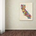 thumbnail image 4 of Trademark Art 'California Text Map' Canvas Art by Michael Tompsett, 4 of 4