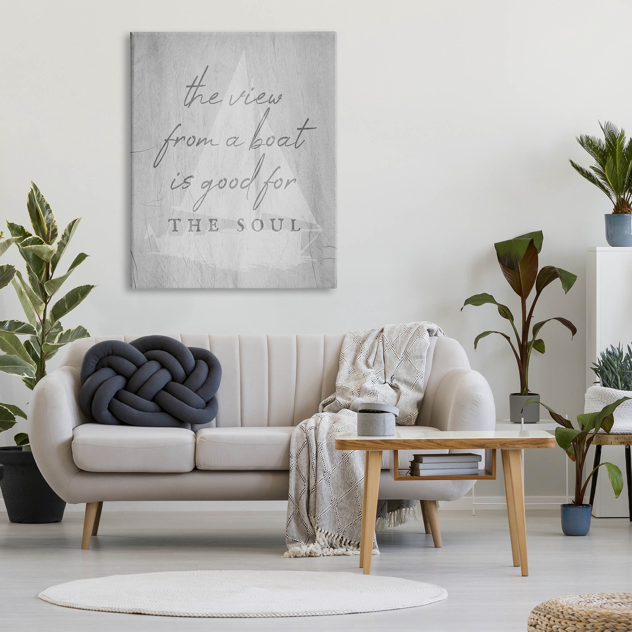 Stupell Industries View From Boat Good For Soul Phrase Graphic Art Gallery Wrapped Canvas Print Wall Art, Design by Lil' Rue