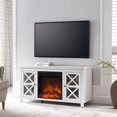 thumbnail image 2 of Henn&Hart 47" White/Glass TV Stand, 2 of 9