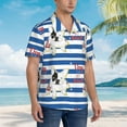 thumbnail image 5 of Fotbe Bulldog Friend Hawaiian Shirt for Men Unisex Summer Beach Casual Short Sleeve Cotton Linen Button Down Shirts-Large, 5 of 9