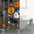 thumbnail image 4 of Halloween Ghost Pumpkin Pattern Shower Curtain 36"x72" ,Bathroom Decorative Shower Curtains Set with 12 Hooks,Modern Waterproof Washable Shower Curtain, 4 of 6