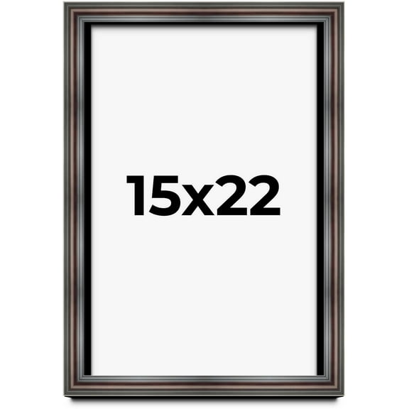15x22 Shadow Box Frame Brown Cherry | 2.625 Inches Deep Pine Wood Traditional Shadowbox Display
