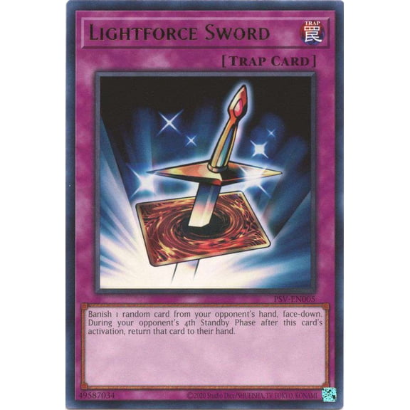 YuGiOh Pharaoh's Servant 25th Anniversary Rare Lightforce Sword PSV-EN005