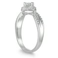 thumbnail image 2 of SZUL Women's 5/8 Carat TW Diamond Halo Engagement Ring in 10K White Gold  (J-K-L Color, I2-I3 Clarity), 2 of 3