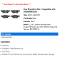 thumbnail image 2 of Rear Brake Pad Set - Compatible with 2006 BMW 325i, 2 of 2