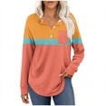 thumbnail image 2 of Maplenight Womens Collared Golf Shirts Long Sleeve V-Neck Button Down Shirts Color Block Business Casual Tops with Pocket, 2 of 6