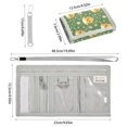 thumbnail image 2 of JIALIOU Nylon Trifold Card Wallet with ID Window Zipper Pocket for Men Women Teen Cute Ducks and Flower, 2 of 5