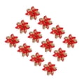 thumbnail image 4 of 1 Set 12Pcs Christmas Tree Ornaments Simulated Glitter Powder Xmas Flowers, 4 of 8