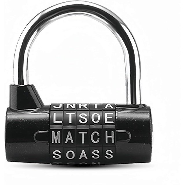 Letter Combination Padlock, Code Padlock Waterproof and Rustproof Combination Padlock Lock for Families, Schools, Businesses, Lockers and Other Place