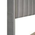 thumbnail image 6 of Leumius Queen Size Platform Bed with A Storage Drawer,Velvet Upholstered Bed Frame with Wingback Vertical Channel Tufted Headboard,Gray, 6 of 8