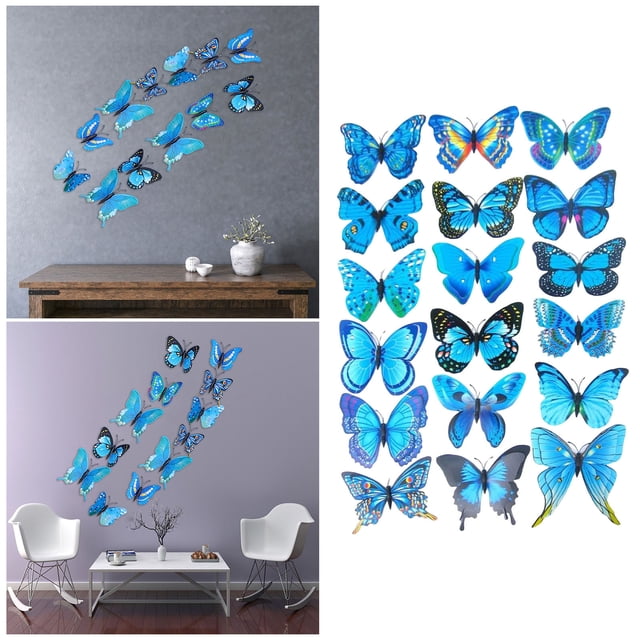 JJKBVCLO Wall 3D Butterflies Stickers Party Decorations With Magnets