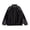 Black, variant on Vintage Color Block Varsity Jacket for Men, Stand Collar Zip Up, Retro Streetwear Casual Bomber, 1 Piece, M-XXL, Plus Size Friendly