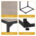 thumbnail image 3 of 2-Pack Light Taupe C-Shape Side Tables - Adjustable Height End Tables with Waterproof Top for Sofa & Bedroom, 3 of 6