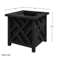 thumbnail image 5 of Pure Garden 15.5-Inch Outdoor Lattice Planter Box Plant Pot 2-Pack, Black, 5 of 7