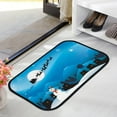 thumbnail image 3 of Floor Door Mats Bath Rugs Christmas Snowman Blue Bathroom Carpet Non-Slip Absorbent for Entryway Indoor 36x24in Carpet Runner, 3 of 7
