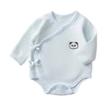 thumbnail image 1 of MIASHUI Justaucorps à Manches Longues pour Bébé Pyjama Léger et Doux, Bleu, 0-2 Mois, 1 of 3