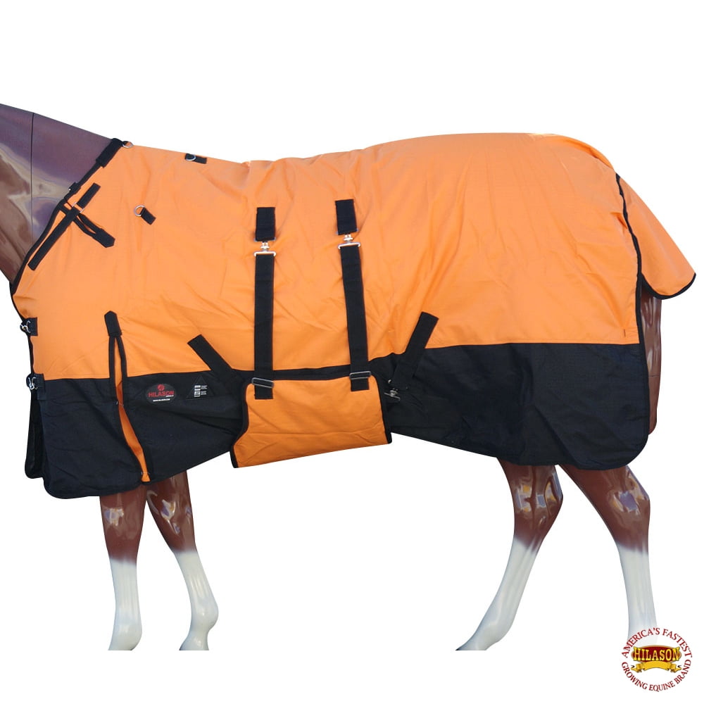 HILASON 1200D Winter Waterproof Poly Horse Blanket Belly Wrap Purple 