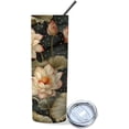 thumbnail image 2 of lotus flowers insulated tumblers，lotus flowers coffee cup Gift，lotus flowers Drinking Glasses-Tea Cup-Coffee Mug tumbler with lid and straw 20 oz insulated tumbler cups, 2 of 7