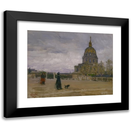 Henry Ossawa Tanner 14x12 Black Modern Framed Museum Art Print Titled - Les Invalides, Paris (1896)
