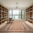 thumbnail image 2 of ODIKA 9'x12' Washable Area Rug Non-Shedding, Easy Care Rag Checkered Layered Mosaic Grid Farmhouse Vintage Frame Doormat for Master Suite, California King, Under Bed, 2 of 7