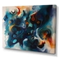 thumbnail image 2 of Designart "Blue And Orange Marble Liquid Ink III" Abstract Marble Canvas Wall Art, 2 of 5