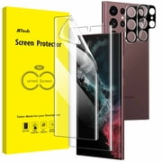 JETech Screen Protector for Samsung Galaxy S22 Ultra 5G 6.8-Inch with Camera Lens Protector, Flexible TPU Film, Fingerprint ID Compatible, HD Clear, Easy Installation, 2-Pack Each