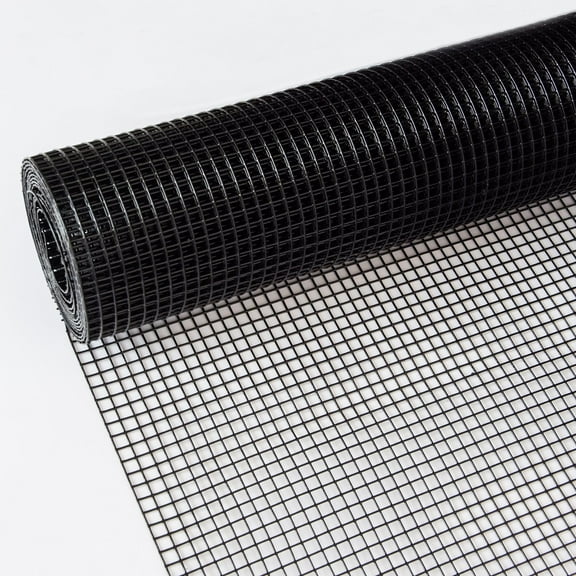 ZephyPaws 24'' x 50' 1/4 inch Hardware Cloth,21 Gauge Black Vinyl Coated Welded Fence Mesh for Home and Garden Fence and Home Improvement Project (24'' x 50')