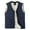 Blue, variant on Men Vest Plus Velvet Plus Vest Casual Fashion Warm Dad Vest Back