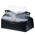 thumbnail image 1 of Tissue Box Cover Modern: Decorative Faux Leather Tissue Box Holder Makeup Pouch, 1 of 10