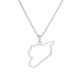 thumbnail image 1 of EZLIFE Collar de acero inoxidable con colgante de mapa de Siria, unisex, joyería siria ✨y, 1 of 7