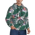 thumbnail image 2 of Sikiie Tropical Leaves Men's Hoodie, Essentials Hoodie, Sweatshirt, Pullover Hooded Sweatshirt for Men-4X-Large, 2 of 7