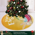 thumbnail image 6 of FMSHPON Easter Tree Skirt Colorful Eggs Bunny Xmas Christmas Tree Skirt Stand Mat for Holiday Party Decoration Indoor Outdoor 48 inches, 6 of 6