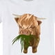 thumbnail image 2 of Gibobby Playera Térmica Para Niñas Verano Color sólido Dibujos animados Highlands Imprimir Niños y niñas Tops Camisetas de manga corta para niños y niñas （Blanco， 4-6 Años), 2 of 3
