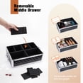 thumbnail image 3 of Professional Rolling Makeup Case Aluminum Cosmetic Trolley 3-in-1  Train Case Organizer Lockable Salon Barber Box Storage with Wheels, 3 of 7