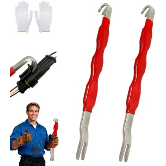 Automotive Electrical Terminal Connector Separator Removal Tool, Glitterto Ultimate Electrical Car Connector Pliers Release Tool Kit for Most Vehicles (2Pcs Stripper)
