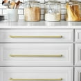 thumbnail image 5 of Goo-Ki Brushed Gold Cabinet Pulls with 12.6'' Hole Centers, Modern Style Zinc Alloy Cabinet Handles for Dresser,Wardrobe,Cupboard- 6 Pack, 5 of 5