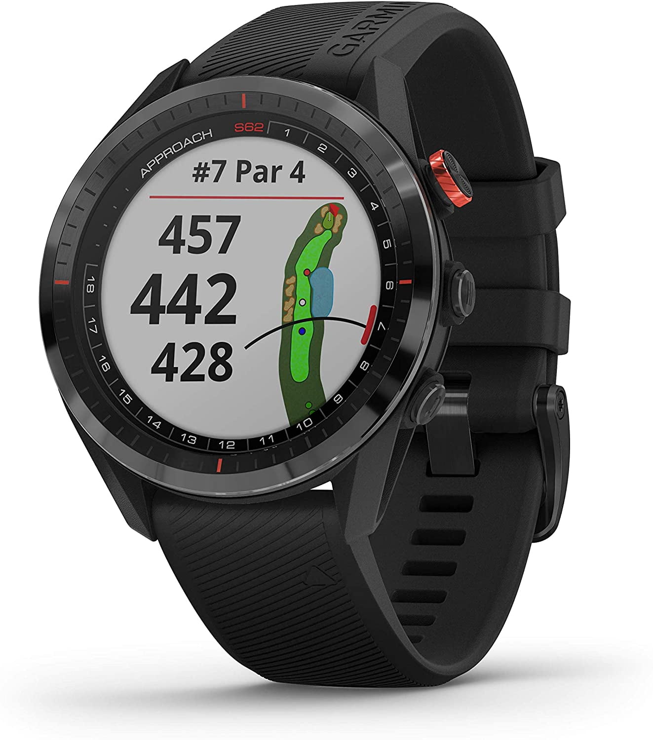 ガーミンs62 Garmin Approach S62 GPS Golf Watch (Black Bezel/Black Band) W