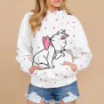 thumbnail image 3 of Sudadera con capucha para mujer, cuello redondo, Y2k, Disney Mary Cat, sudadera con capucha estampada de moda, sudadera con capucha de manga larga para niñas, sudadera de moda con flores, 3 of 5
