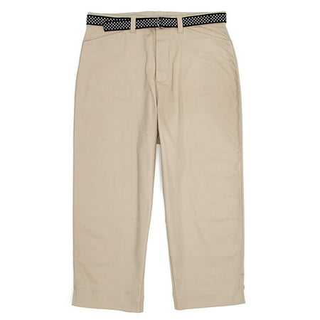 White Stag - Women's Polka Dot Belt Stretch Capris