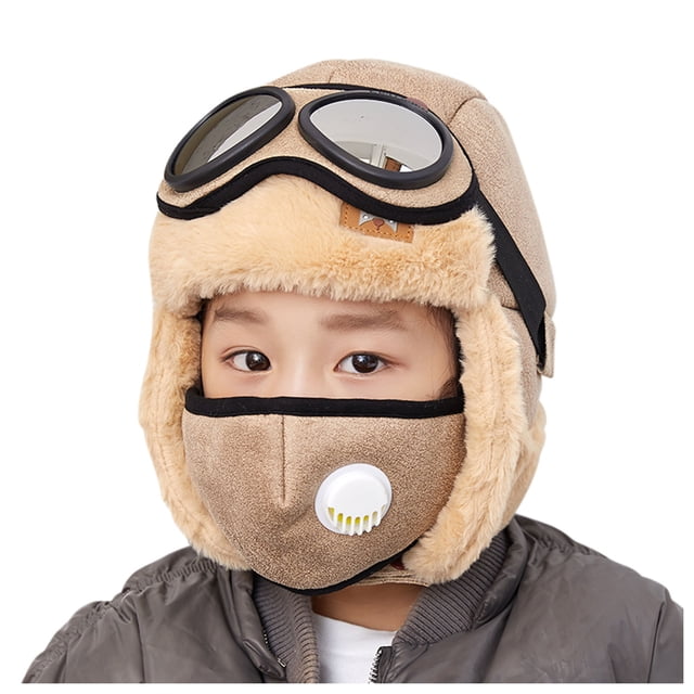 EGNMCR Toddler Hat Children Windproof & Warm & Ear Protection & Face Protection Hat Girl Server