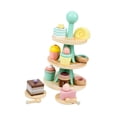 thumbnail image 4 of Lipstore Wooden Tea Party Set Dessert Stand Playset Educational Kids Tea Set Role Kitchen, 4 of 8