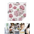 thumbnail image 4 of Pink Floral Cloth Napkins Set of 6 Reusable Dinner Napkins, Spring Summer Modern Flower Leaf Cocktail Napkin Washable Table Napkins for Wedding/Holiday Party/Baby Shower 20"x20", 4 of 7