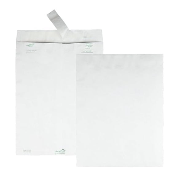 Tyvek Shipping Envelopes 10x13, 50 Pack - Puncture Resistant Mailers, Lightweight Catalog Envelopes, Flap-Stik Seal, White