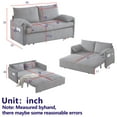 thumbnail image 6 of MAYEERTY 64.5 Inch Sleeper Sofa Bed 3 in 1 Adjustable Pullout Bed 2 Pillows Side Pockets Soft Corduroy Convertible Living Room Bedroom Apartment Office, 6 of 6